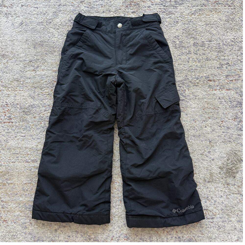 Columbia Unisex XXS 4/5 Black Omni-Shield Snow Pants Outgrown Insulated Ski Gear